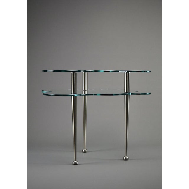 Postmodern Papilio Two Trier Glass Side Table by Alessandro Mendini for Zanotta, 1990s For Sale - Image 15 of 16