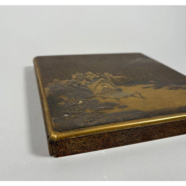 JAPAN - Mid-Edo Period (1603-1868) Suzuribako lacquer calligraphy box nashiji For Sale - Image 12 of 12