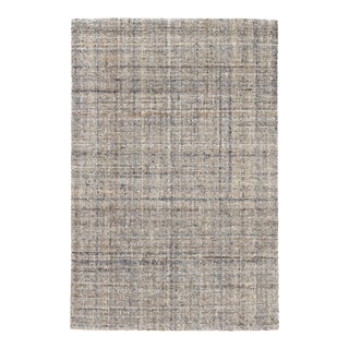 Dash & Albert by Annie Selke Harris Blue/Brown Micro Hooked Wool Rug, 5' x 8' For Sale