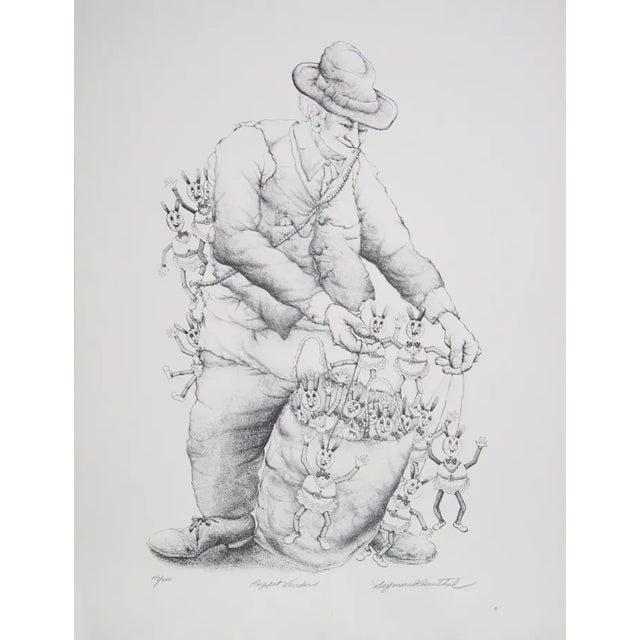 Seymour Rosenthal Lithograph - Puppet Vendor For Sale