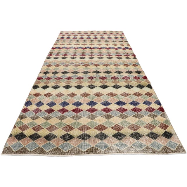 Vintage Turkish Sivas Rug, 04'04 X 09'06 For Sale - Image 4 of 10