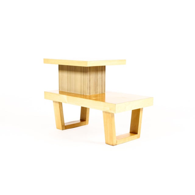 Vintage Mid Century Maple Tiered End Tables Nightstands — Paul Frankl for Barzilay — Pair For Sale In Los Angeles - Image 6 of 8