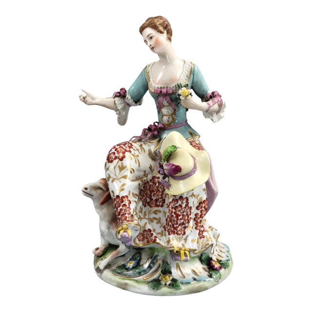 This pastoral porcelain figure was produced by the Samson factory of Paris in the second half of the 19th century,...