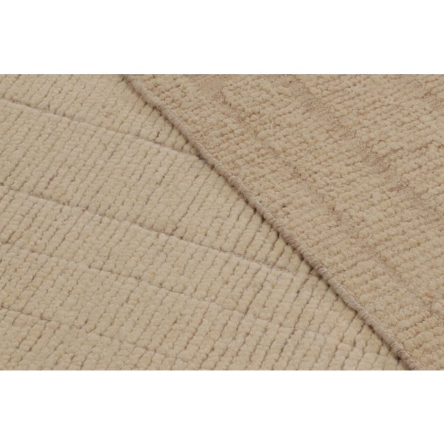 Textile Rug & Kilim’s Oversized Contemporary Textural Rug in Beige-Brown Tones For Sale - Image 7 of 8