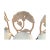 Beige Late 20th Century Lime Wash Lotus Floral Carved Dining Set in the Manner of Phyllis Morris For Sale - Image 8 of 11
