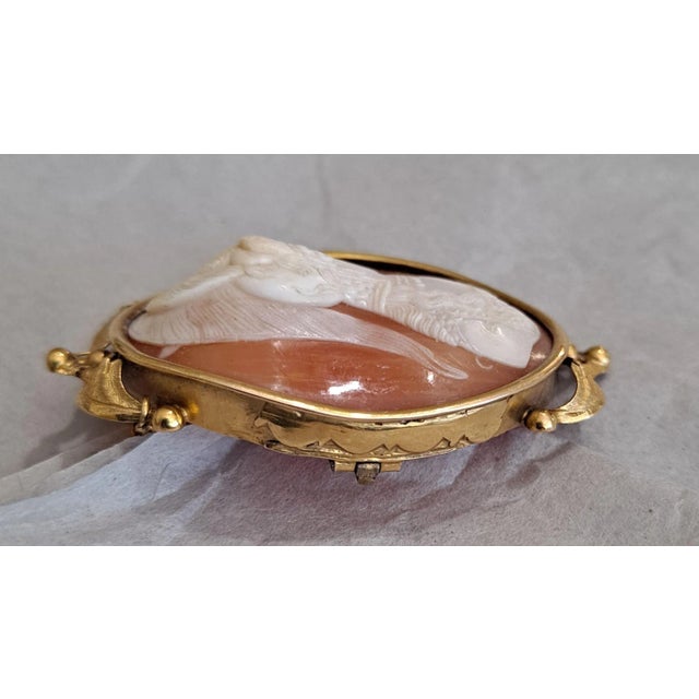 19th Century Hand-Carved Soldier Cameo For Sale - Image 4 of 6