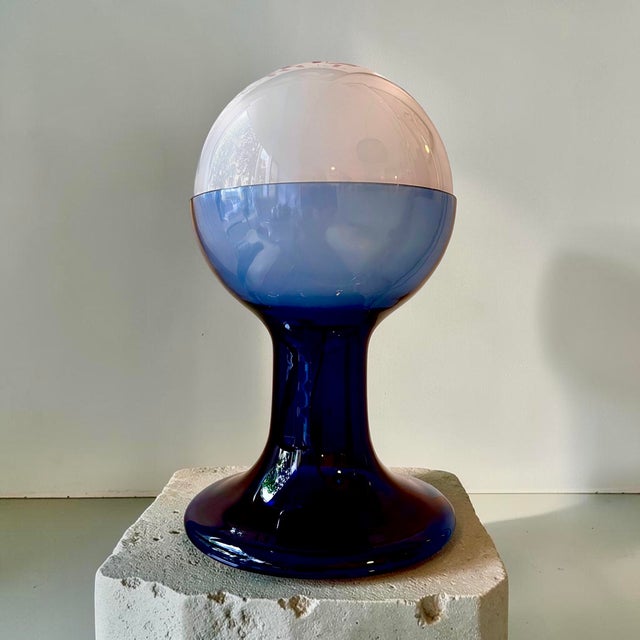 Glass Vintage Space Age Italian Murano Glass Mod. LT216 Table Lamp by Carlo Nason for AV Mazzega, 1968 For Sale - Image 7 of 13
