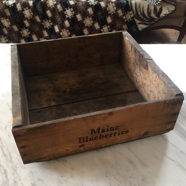 Antique Maine Blueberries Wooden Box Chairish