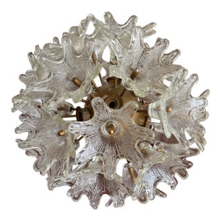 Vintage Italian Murano Style Sputnik Chandelier in the Manner of Paolo Venini "Espirit", 28 Glass Florets For Sale