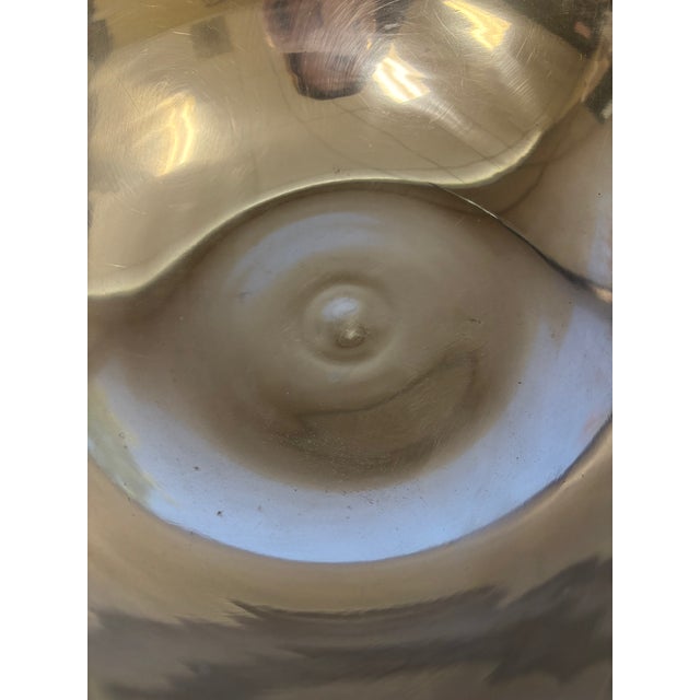 2000 - 2009 Sculptural Silver-Tone Metal Decorative Bowl For Sale - Image 5 of 5