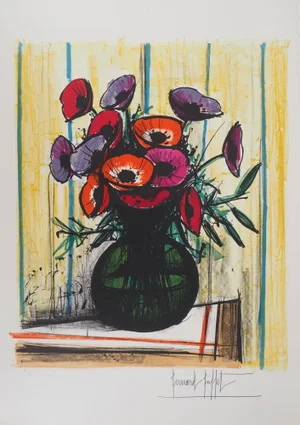 Bernard Buffet, Anemones, Original Lithograph