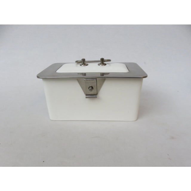 Art Deco Nickel-Plated & Ceramic Confectionary Box For Sale - Image 18 of 18