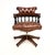 A wonderful antique leather swivel captains desk chair. This was made in England, it dates from around the 1950’s. It is...