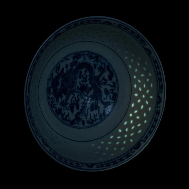 Vintage Display Bowl, Oriental Ceramic, Decorative, Serving Dish, Art Deco, 1930 For Sale - Image 9 of 10