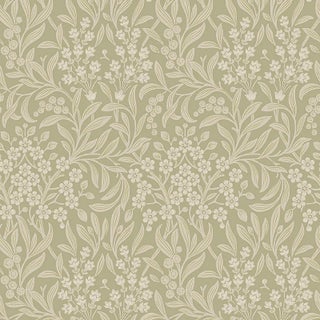 Boråstapeter Kryddhyllan Wallpaper in Sage For Sale