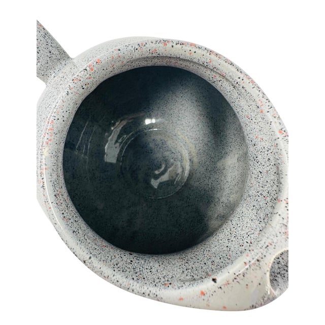 Charcoal Mid-Century Modern Waechtersbach West Germany Granite Spatter Pitcher - 1970s For Sale - Image 8 of 13