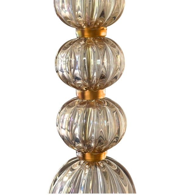 Early 21st Century Contemporary Modern Murano Opalescent Bubble Lamps - a Pair For Sale - Image 5 of 9