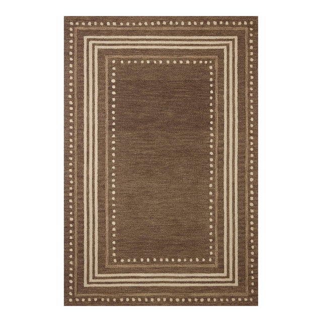 Chris Loves Julia x Loloi Alfie Bark / Natural 7'-9" x 9'-9" Area Rug For Sale