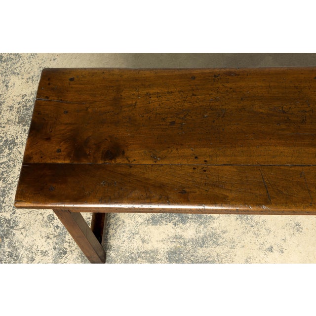 Early 19th Century French Provincial Walnut Farmhouse Refectory Table For Sale - Image 4 of 18