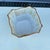 Mid-Century Modern Italian Hexagonal Ceramic Planter With Green and Yellow Floral Design For Sale - Image 4 of 6