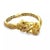 Metal Etruscan 18k Gold Flex Bracelet Revival Double Rams Head Hinged Band For Sale - Image 7 of 8