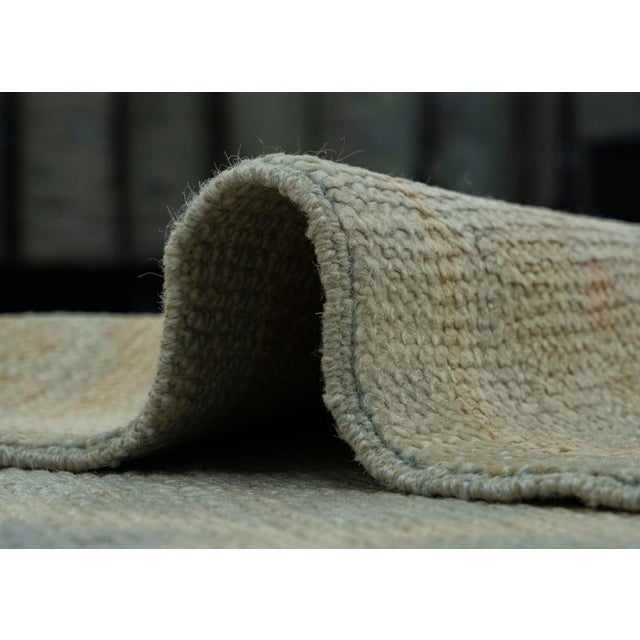 Blue Turkish Oushak Rug 3'11" x 10' #18056 For Sale - Image 8 of 8