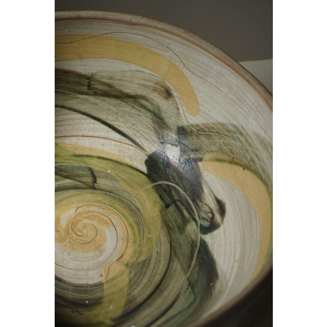 1980s Large Mid-Century Bowl in Ceramic by Hanne Schneider, 1988 For Sale - Image 5 of 6