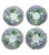 Majolica reticulated purple flowers plate signed Villeroy & Boch, circa 1900.