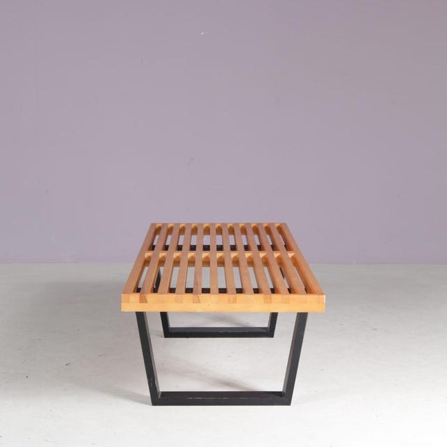 Wood Bench in the style of George Nelson, The Netherlands, 1970s For Sale - Image 7 of 16