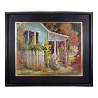 Howard Carr "Garden Colors" American Oil Painting on Canvas For Sale