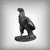 A bronze animal sculpture with a brown patina, inspired by the work of the renowned Romantic sculptor Jean-François-...