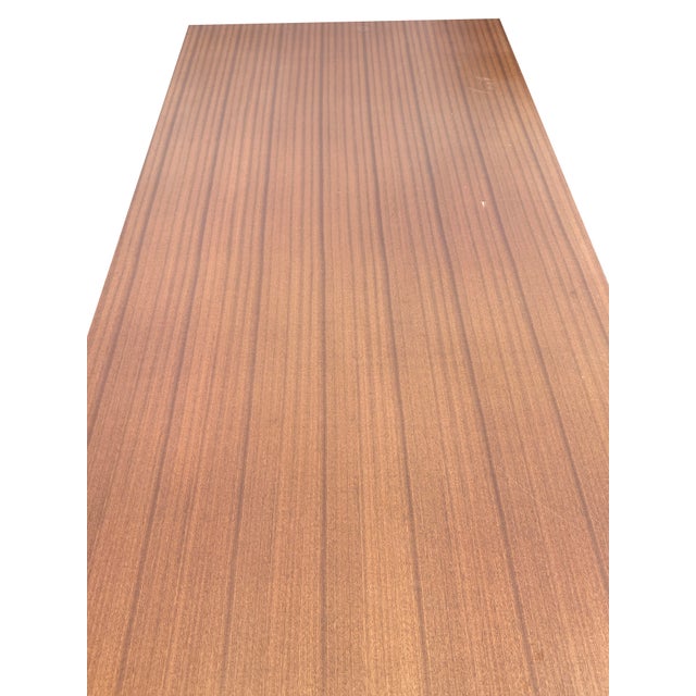 Vintage Modern Italian Designer Desk With Brass Pulls in Herman Miller Style For Sale - Image 11 of 16