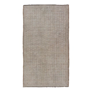 All-Over Design Turkish Vintage Kilim Rug in Tan, Taupe and Earth Tones For Sale