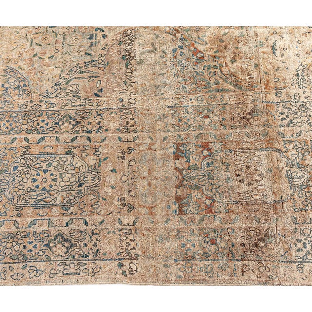Fine Antique Persian Kirman Handmade Wool Rug For Sale - Image 4 of 7