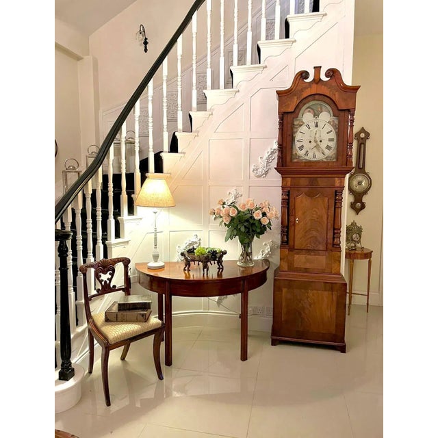 Antique George III Mahogany Demi-Lune Console Table For Sale - Image 8 of 12