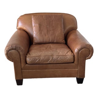 Ralph Lauren for Henredon Leather Club Chair For Sale