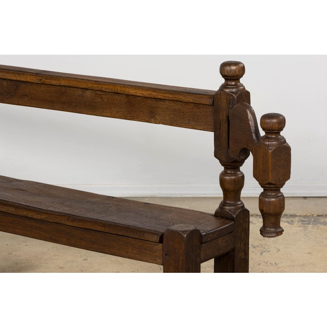 Mid 19th Century French Provincial Oak Hall Bench For Sale - Image 13 of 18
