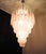 Pink Large Vintage Italian Murano Glass Chandelier with 85 Glass Pink Petals Drop, 1990 For Sale - Image 8 of 15