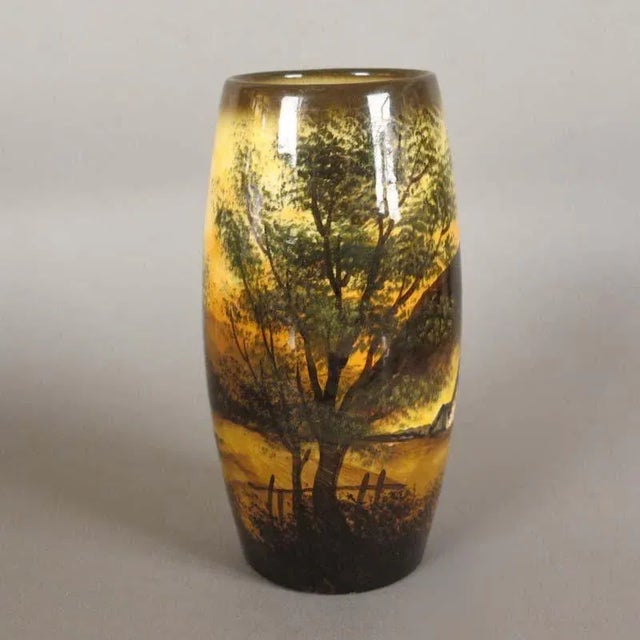 Hand-Painted Art Nouveau Vase from Schramberg For Sale - Image 3 of 8