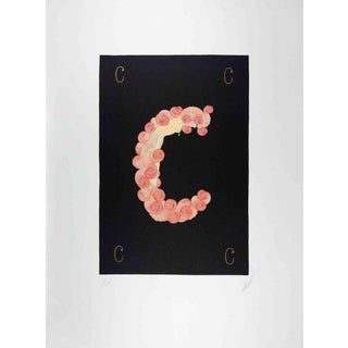 Erté, Nude Letter C, 1976, Lithograph and Screen Print For Sale