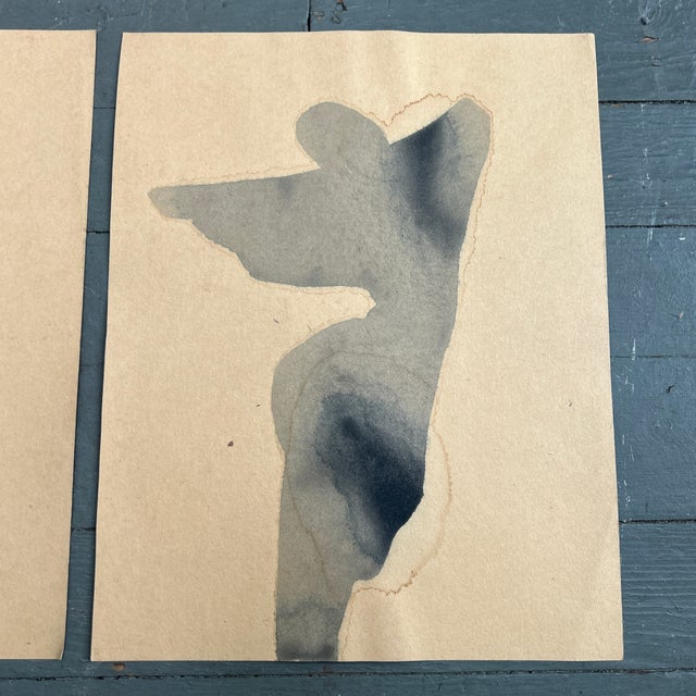 1950s Four 1950’s Abstract Expressionist Dancing Figures Watercolor Paintings - Set of Four For Sale - Image 5 of 6