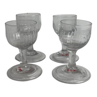 18th/19th Century Georgian Blown Glass Cordials- Set of 4 For Sale