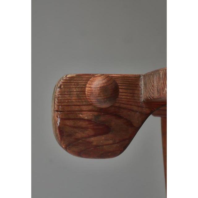 Prototype Stool in Pine Wood from Erik Höglund, Sweden, 1950s For Sale - Image 9 of 16