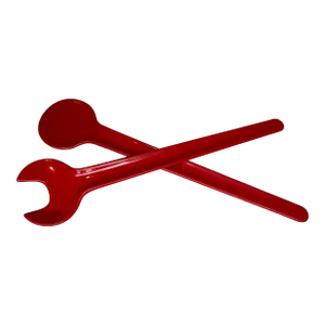 1970s Erik Magnussen for Stelton Red Salad Servers, Made in Denmark- a Pair