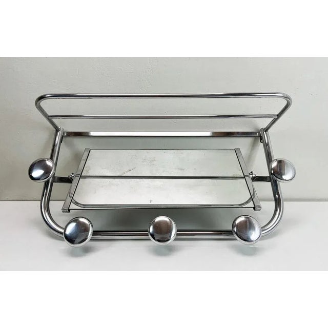 Art Deco French Coat Rack with Mirror, 1930s For Sale - Image 10 of 10