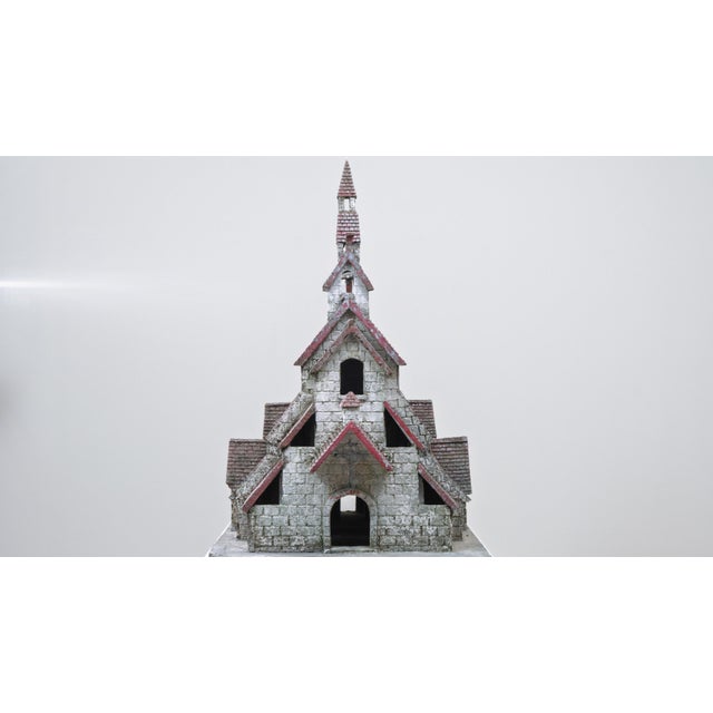 Mid 20th Century 20th Century French Folk Art Concrete Model of Church For Sale - Image 5 of 18