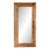Vintage Rustic Deep Grain Teak Mirror 72" For Sale