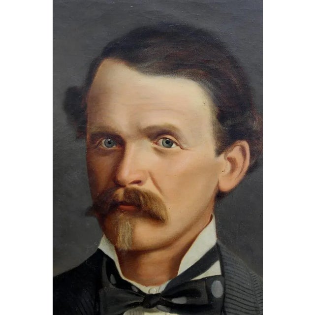 Italian Artist, Portraits, 1879, Oil Paintings, Framed, Set of 2 For Sale - Image 9 of 12