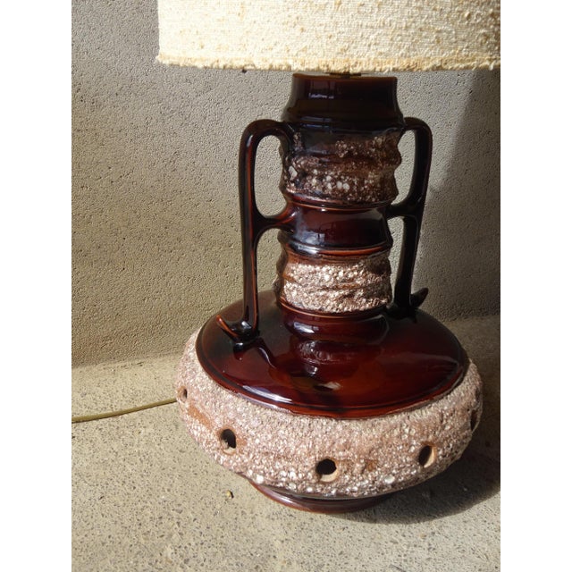 Beige Large Vintage Floor Lamp in Ceramic, 1960s For Sale - Image 8 of 13