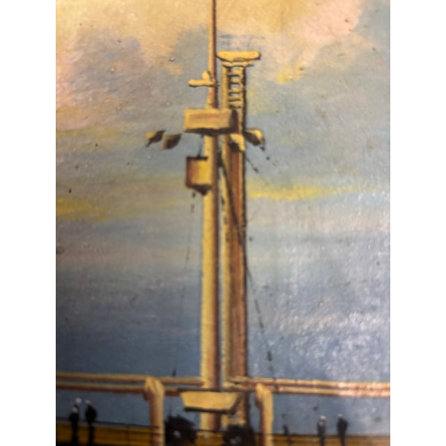 Uss Deuel, Oil on Board, Circa 1940's. For Sale - Image 9 of 12